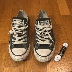 ankle length black converse